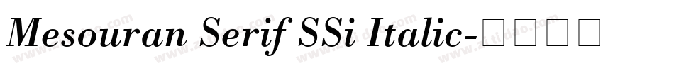 Mesouran Serif SSi Italic字体转换
